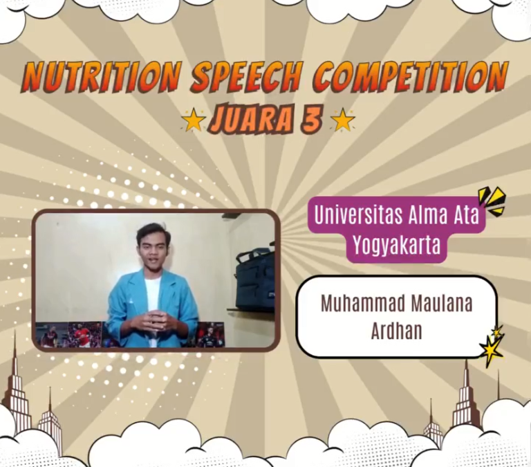 Mahasiswa Universitas Alma Ata Meraih Juara 3 “Nutrition Speech Competition VENUE UPNVJ”